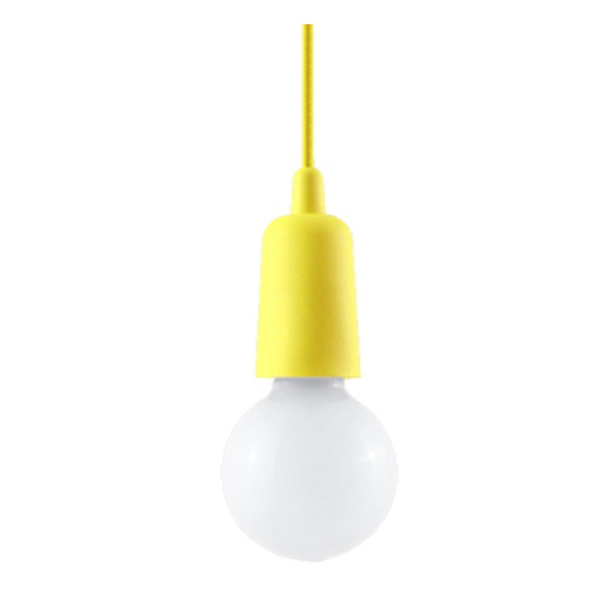 Lampe suspendue en pvc jaune 9x90cm Diego 1 - Sollux - The Cool Republic