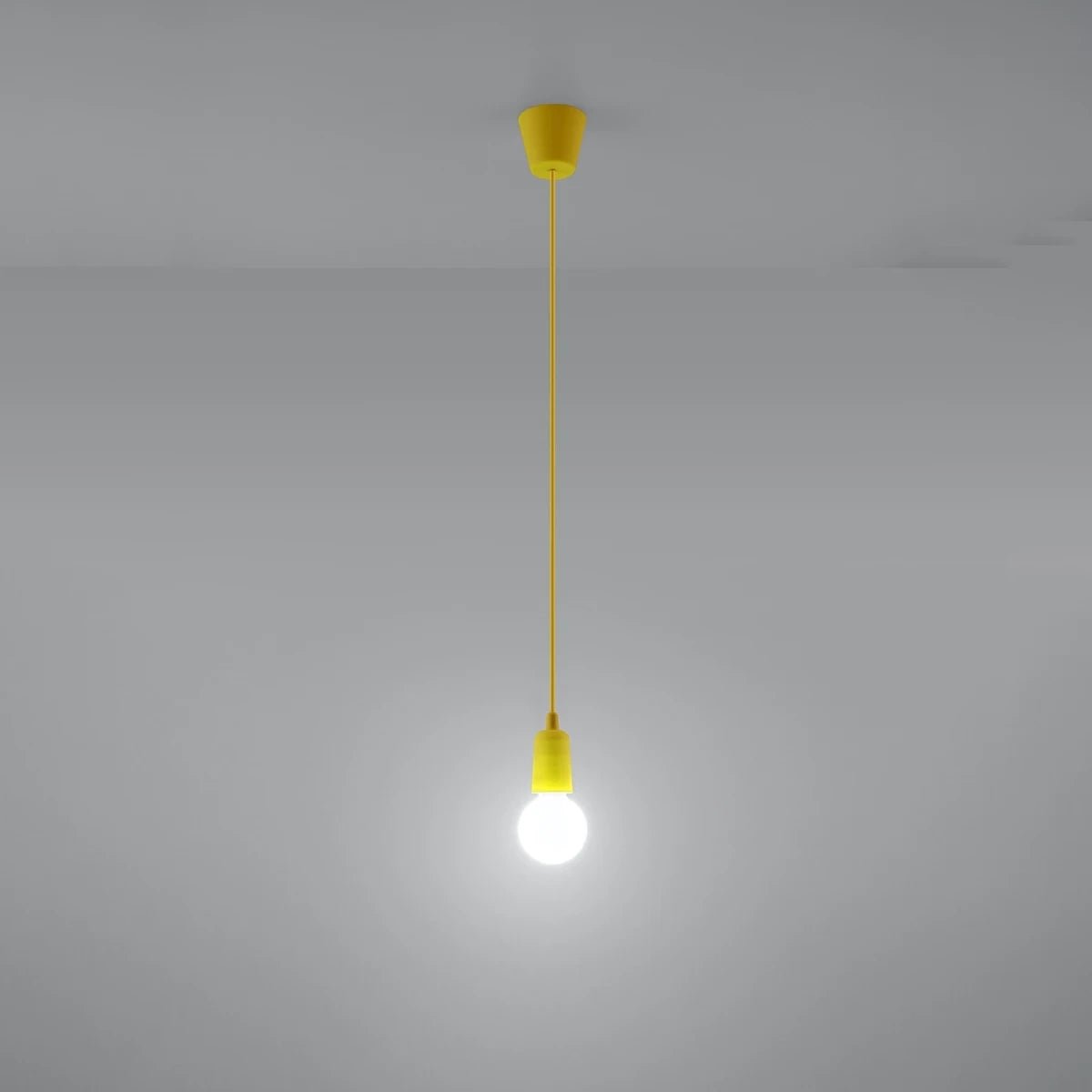 Lampe suspendue en pvc jaune 9x90cm Diego 1 - Sollux - The Cool Republic