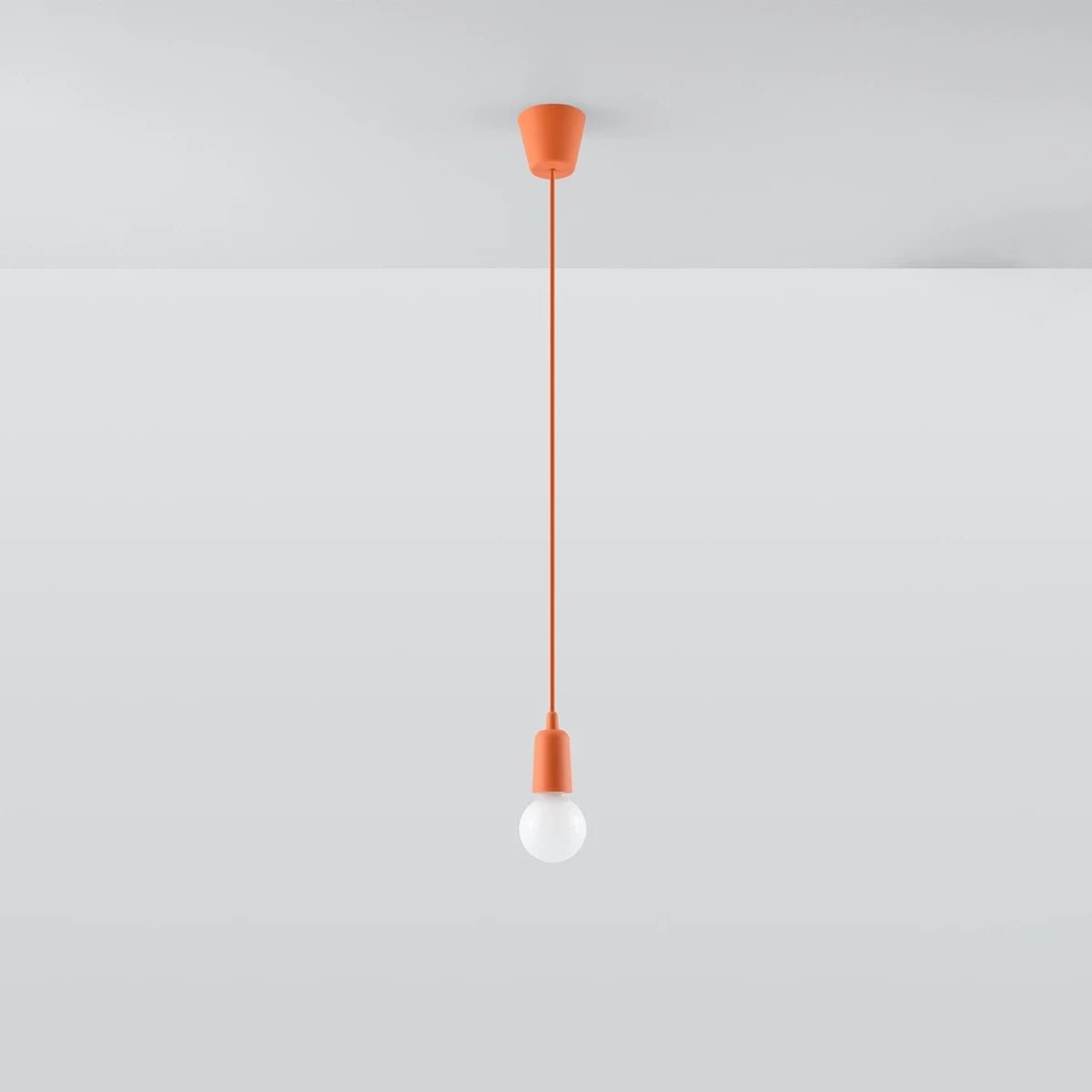 Lampe suspendue en pvc orange 9x90cm Diego 1 - Sollux - The Cool Republic