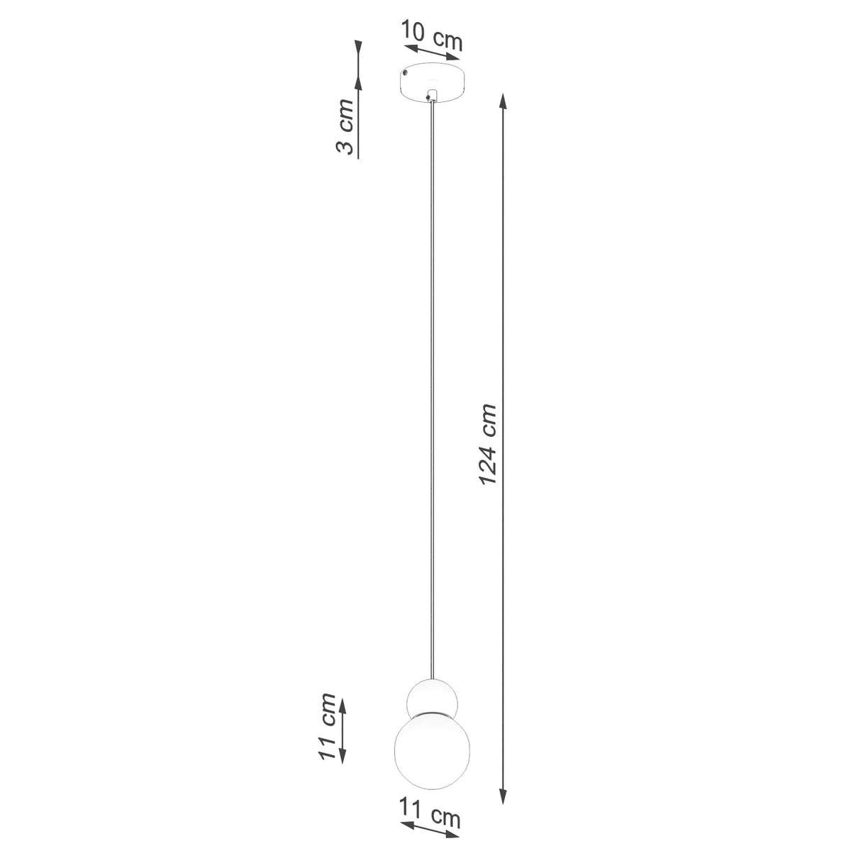 Lampe suspendue en verre et bois blanc Pekka 1 - Sollux - The Cool Republic