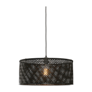 Lampe suspendue ronde en bambou noir 50x22 cm Java - Good & Mojo - The Cool Republic