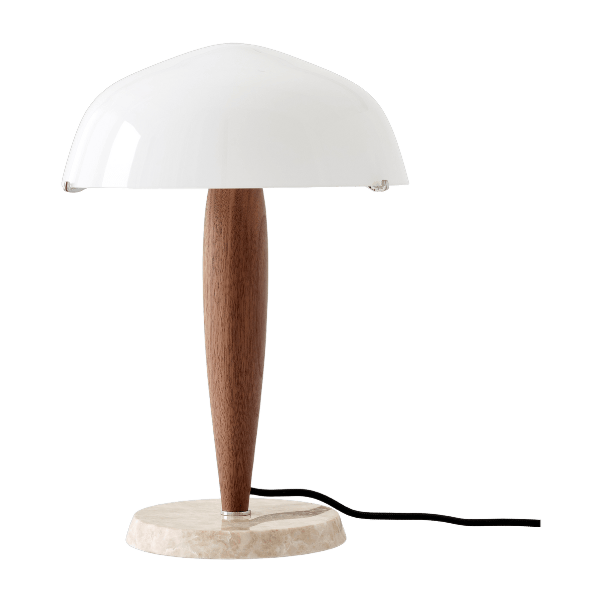 Opal glass lamp in oiled walnut marbre cream SHY3 - &tradition - The Cool Republic