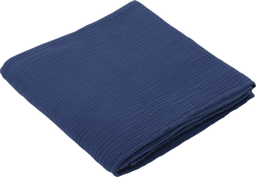 Lange en gaze de coton 90 x 90 cm bleu marine Les Petits - The Cool Republic - The Cool Republic