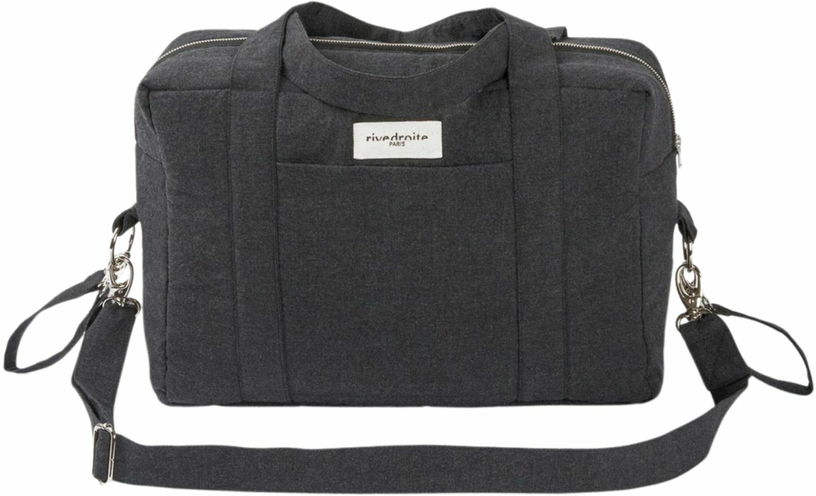 L'anti - sac à langer en coton recyclé noir black Darcy - Rive Droite Paris - The Cool Republic