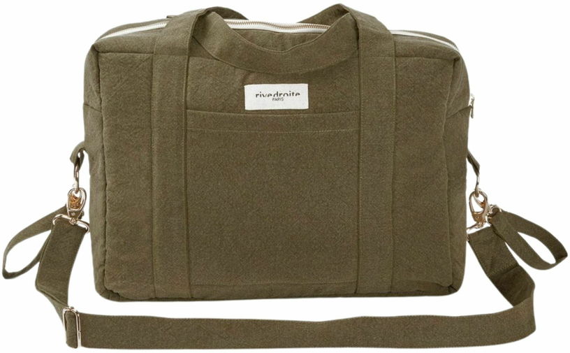 L'anti - sac à langer en coton recyclé vert Kaki Darcy - Rive Droite Paris - The Cool Republic