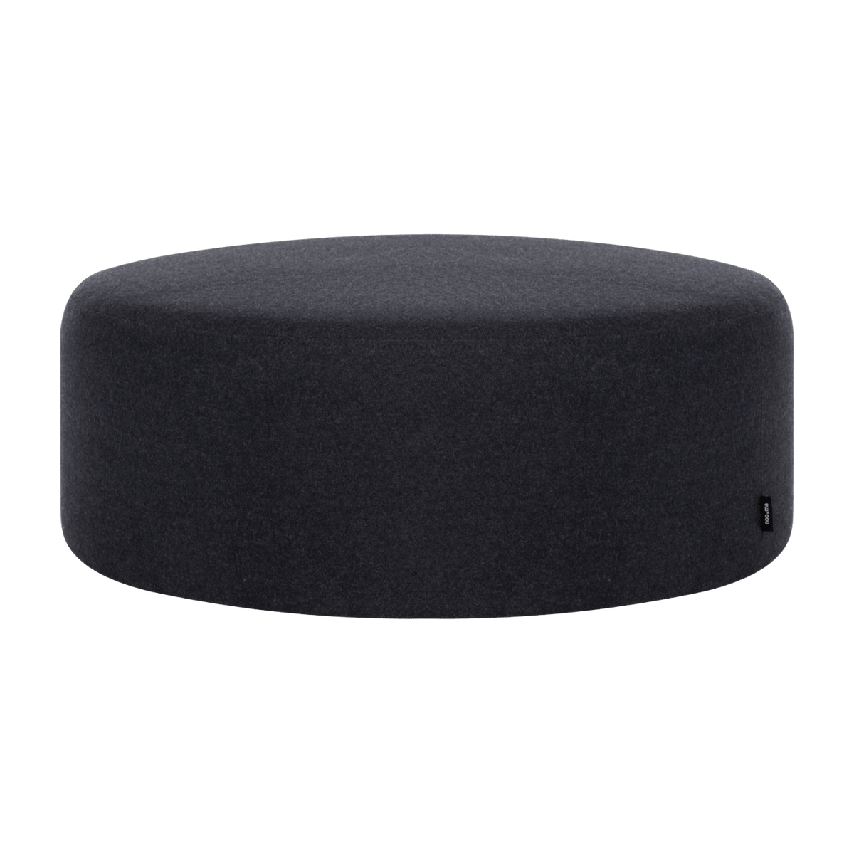 Large pouf en laine noir 25 cm Folk - noo.ma - The Cool Republic