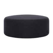 Large pouf en laine noir 25 cm Folk - noo.ma - The Cool Republic