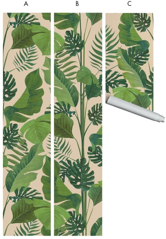 Lé de papier peint beige Samad - MUES Design - The Cool Republic