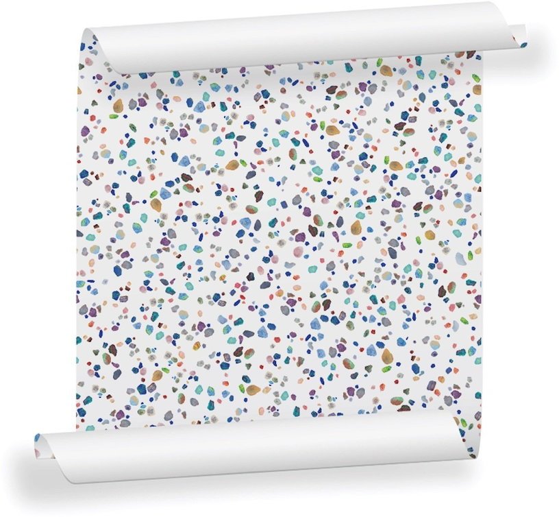 Lé de papier peint blanc Agathe - MUES Design - The Cool Republic