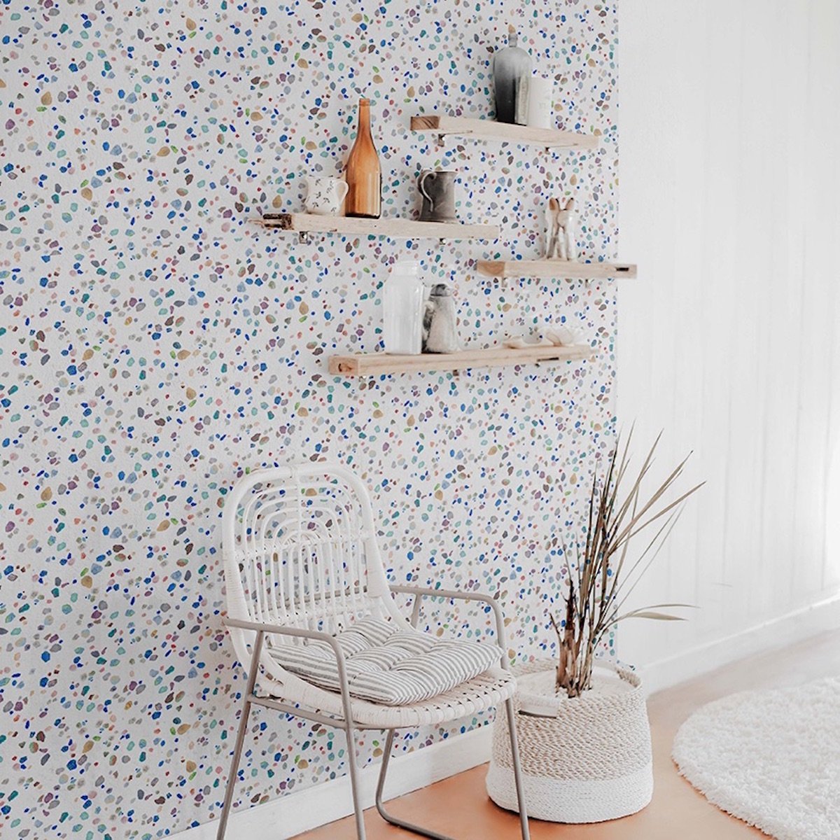 Lé de papier peint blanc Agathe - MUES Design - The Cool Republic