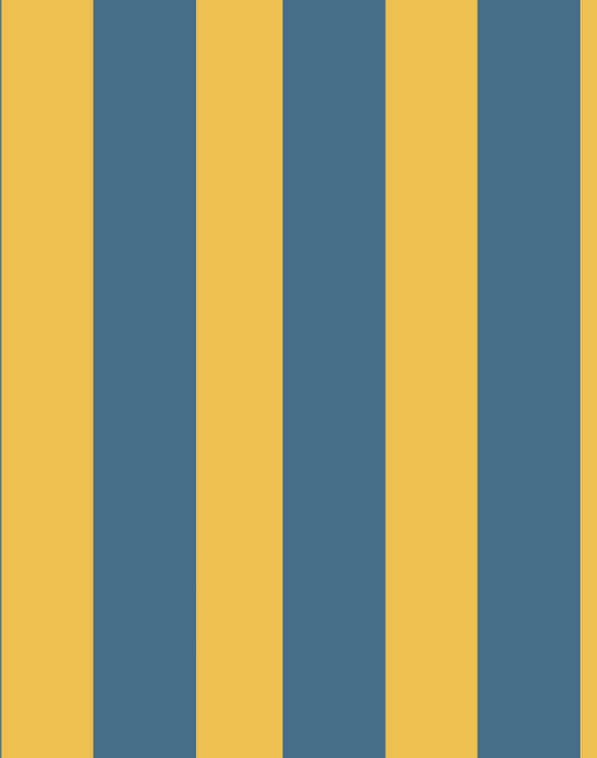 Lé de papier peint bleu et jaune Auguste 09 - Mues Design - The Cool Republic