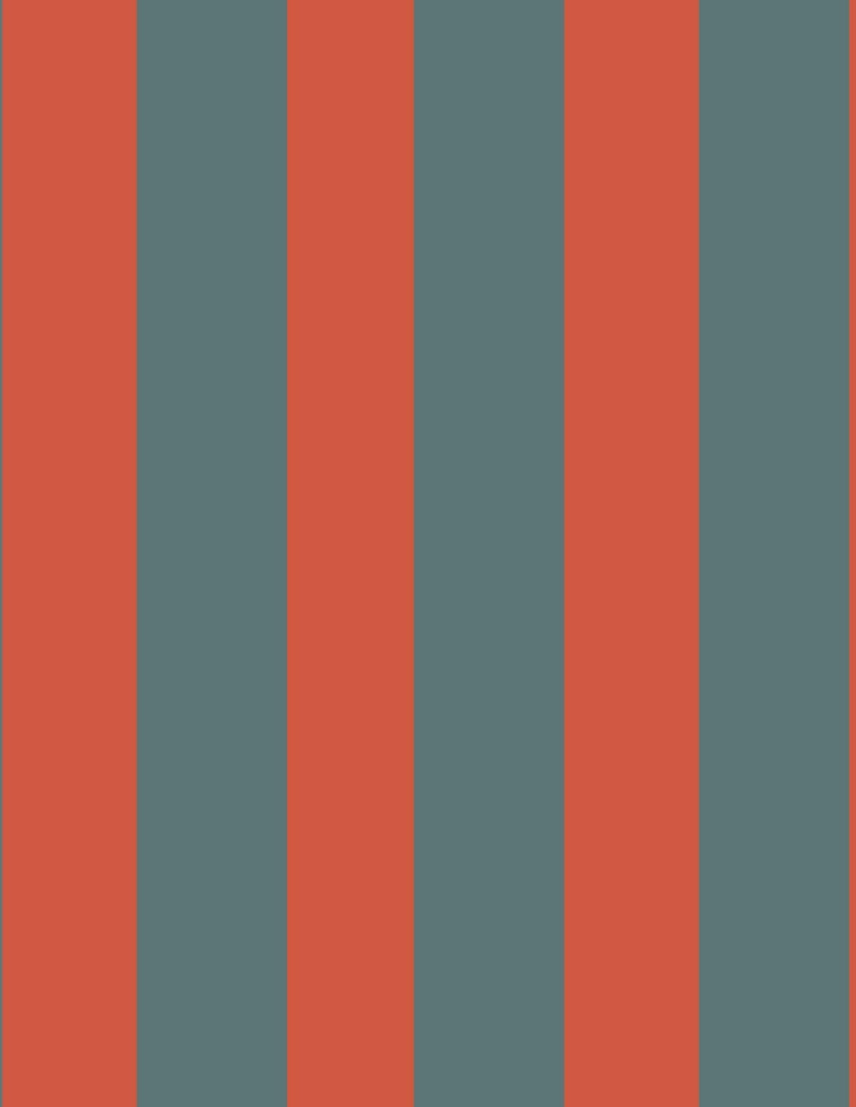 Lé de papier peint bleu gris et corail Auguste 10 - Mues Design - The Cool Republic