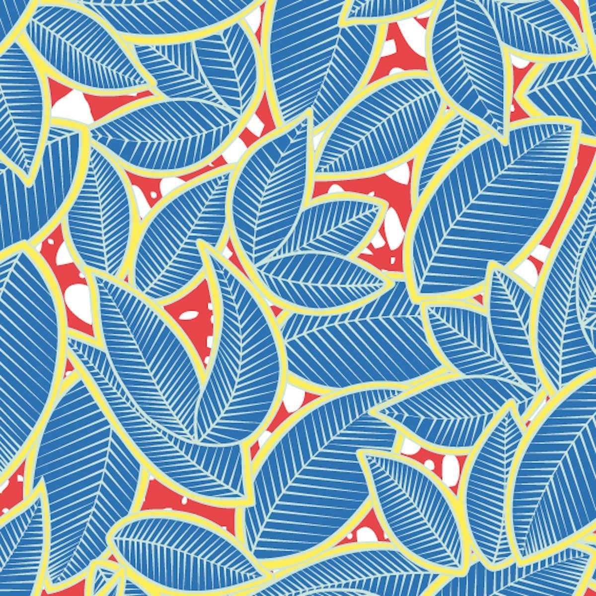 Lé de papier peint bleu Hassanatou - MUES Design - The Cool Republic
