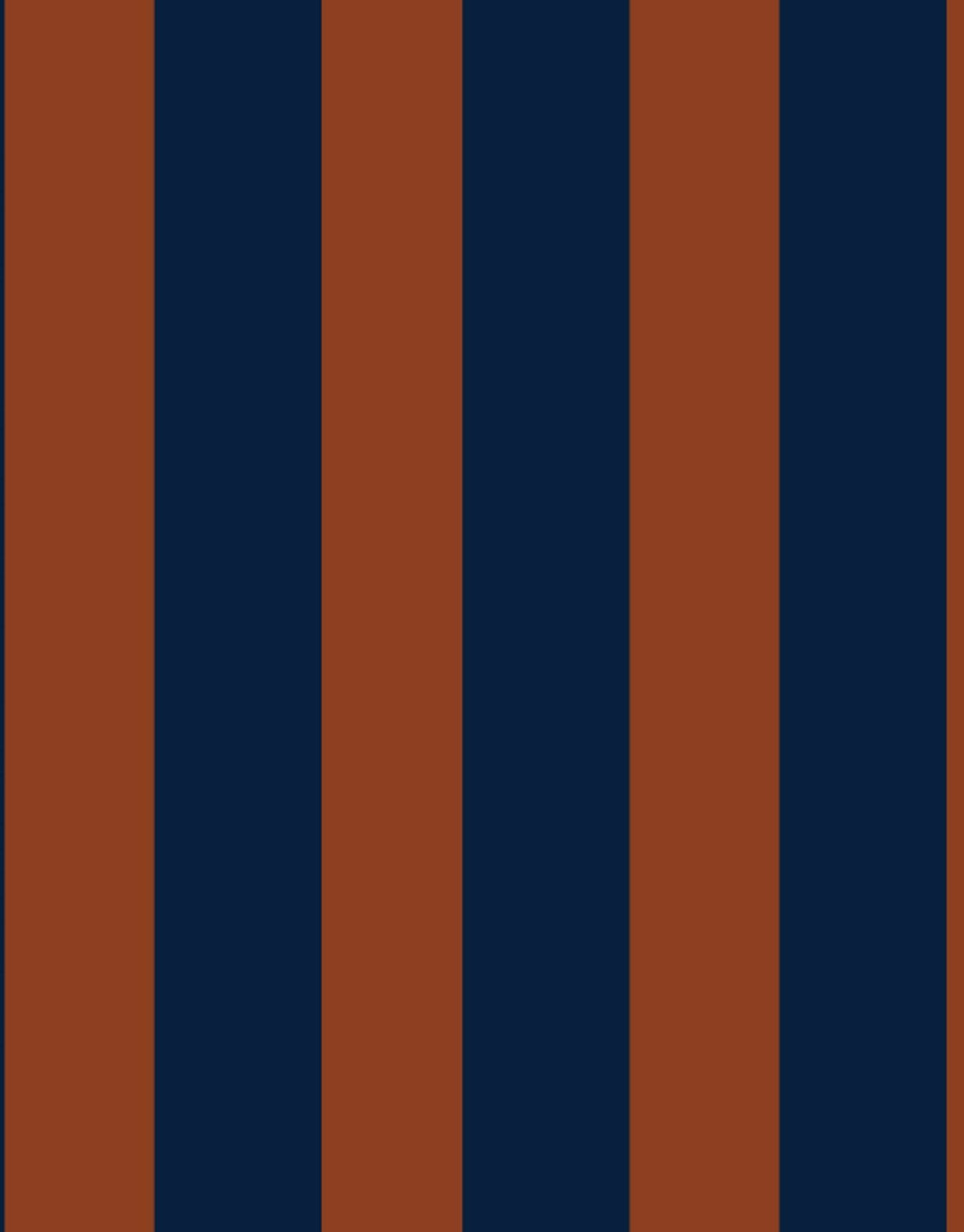 Lé de papier peint bleu nuit et marron Auguste 03 - Mues Design - The Cool Republic