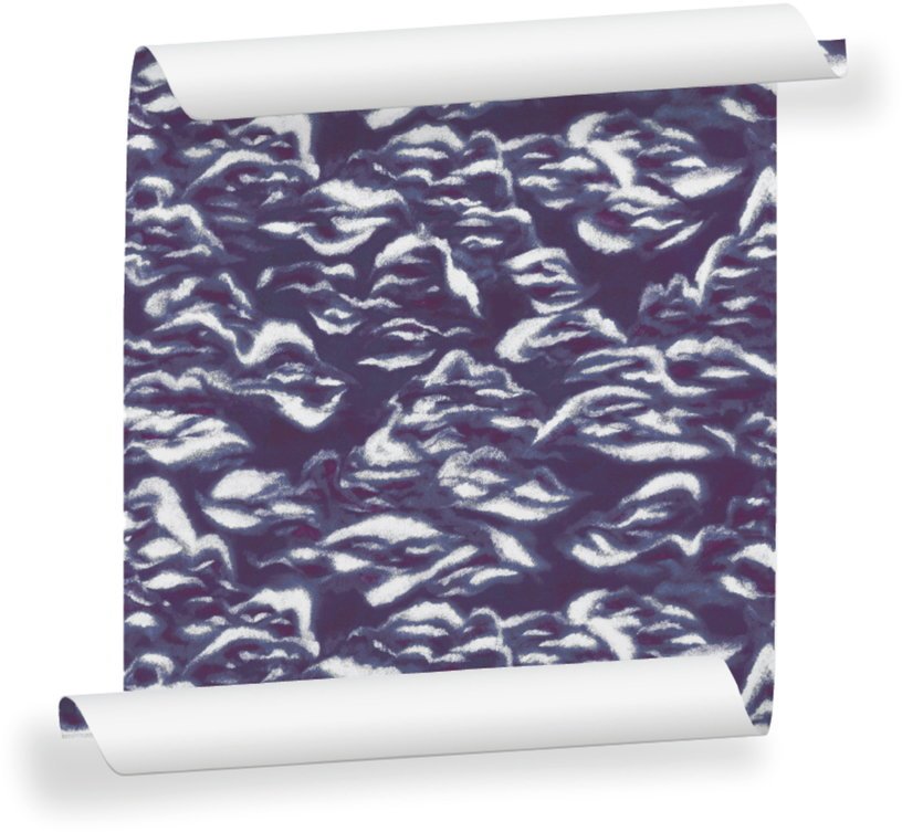 Lé de papier peint indigo Marie - MUES Design - The Cool Republic