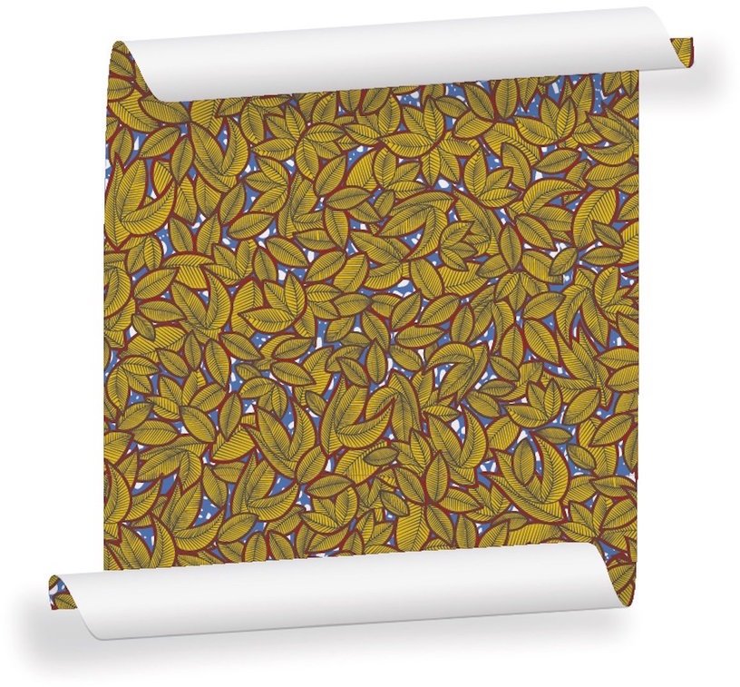 Lé de papier peint jaune Hassanatou - MUES Design - The Cool Republic