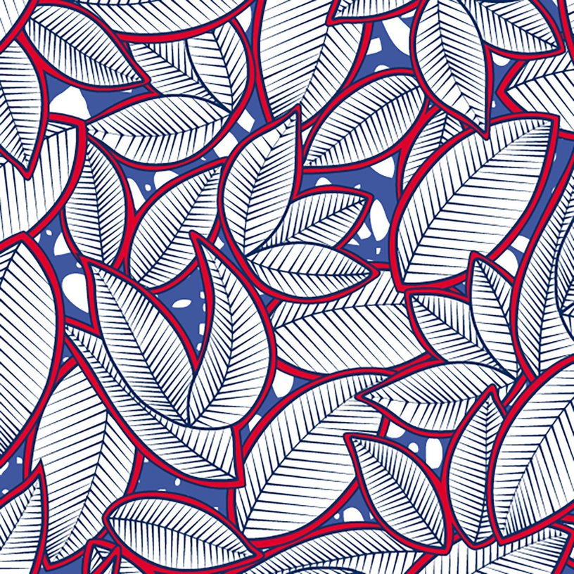 Lé de papier peint rouge Hassanatou - MUES Design - The Cool Republic