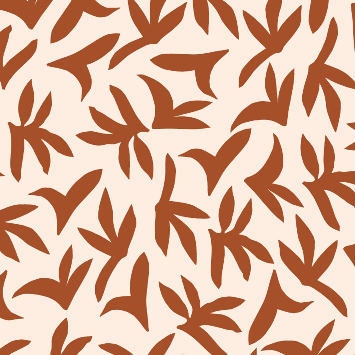 Lé de papier peint rouge sur beige Loup - MUES Design - The Cool Republic