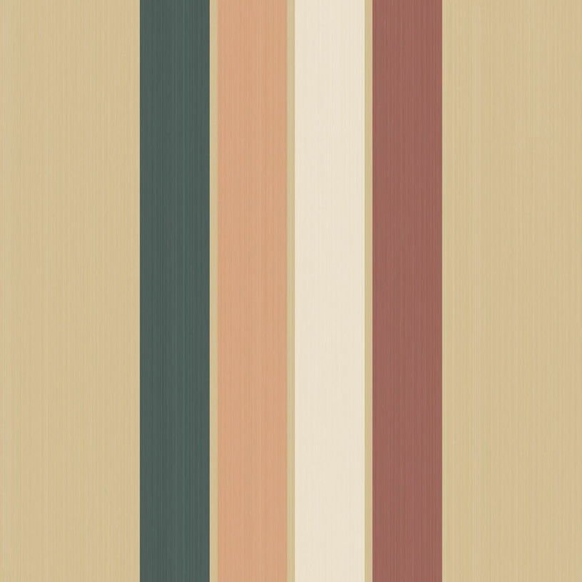 Lé de papier peint Vadim fond ficelle crème et prune - Mues Design - The Cool Republic