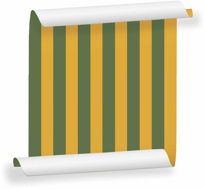 Lé de papier peint vert et jaune Auguste 07 - Mues Design - The Cool Republic