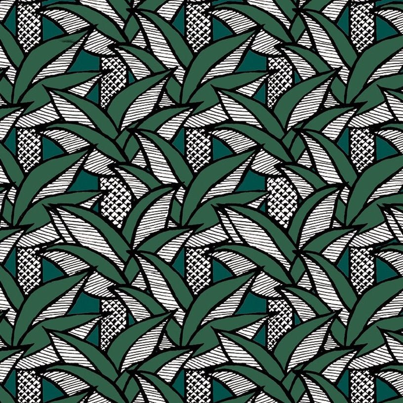 Lé de papier peint vert foncé Robinson - MUES Design - The Cool Republic