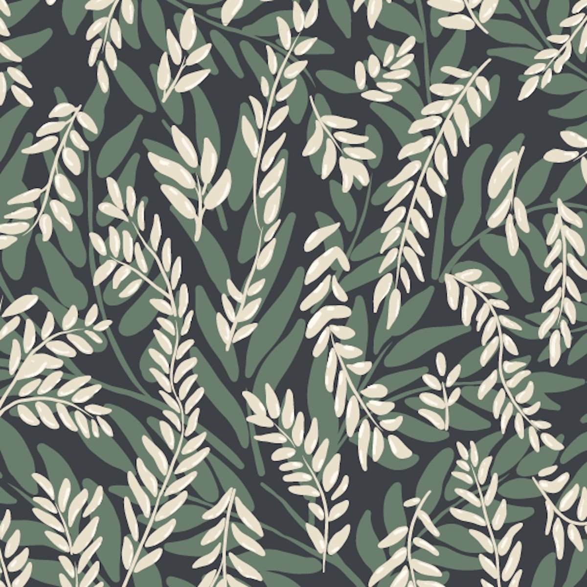 Lé de papier peint vert Jamini 2 - MUES Design - The Cool Republic