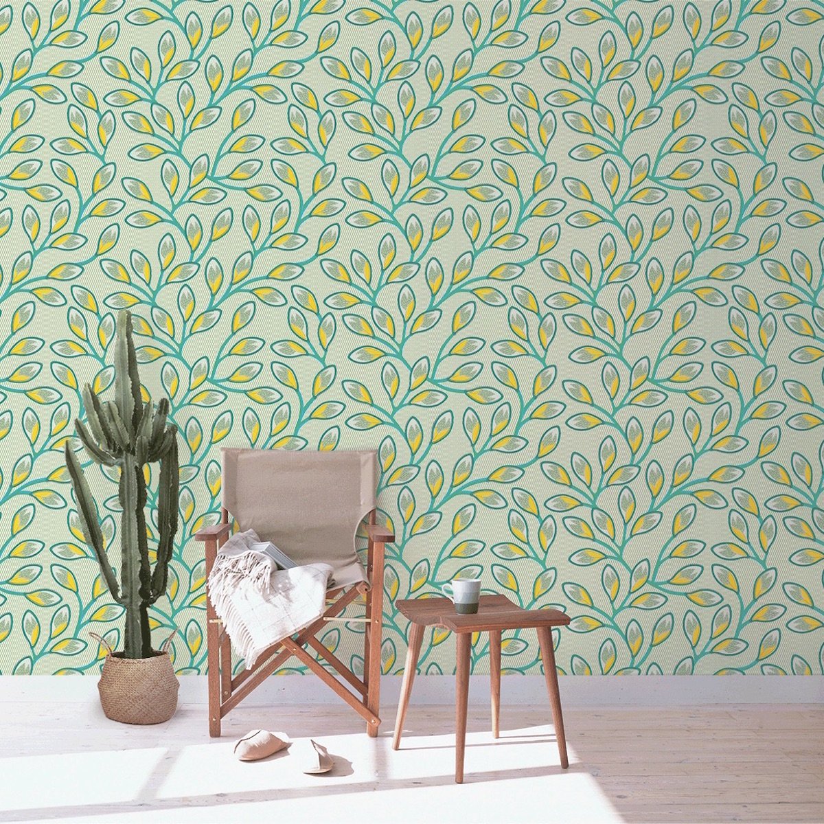 Lé de papier peint vert Nyambura - MUES Design - The Cool Republic