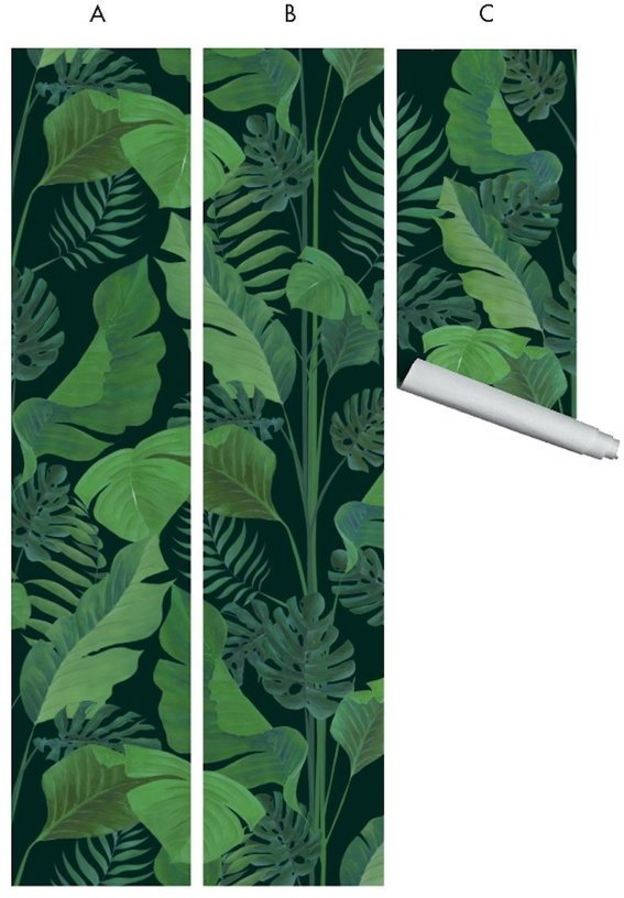 Lé de papier peint vert Samad - MUES Design - The Cool Republic