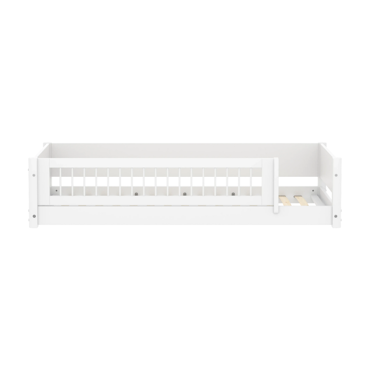 Lit bas pour enfant à barreaux en bois blanc 210x101x47,2cm Montessori White - Flexa — vue 2