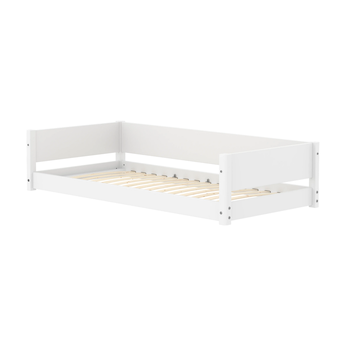 Lit bas pour enfant en bois blanc 210x101x47,2cm Montessori White - Flexa