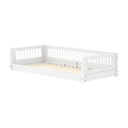 Lit bas pour enfant en bois blanc 210x101x47,3cm Montessori White - Flexa