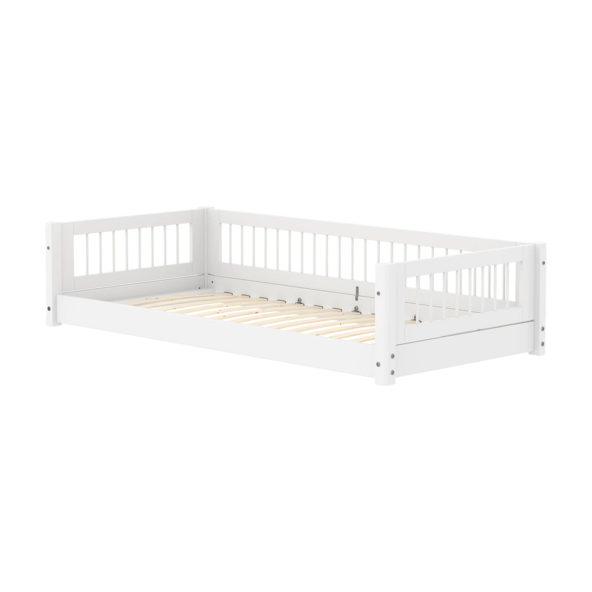 Lit bas pour enfant en bois blanc 210x101x47,3cm Montessori White - Flexa