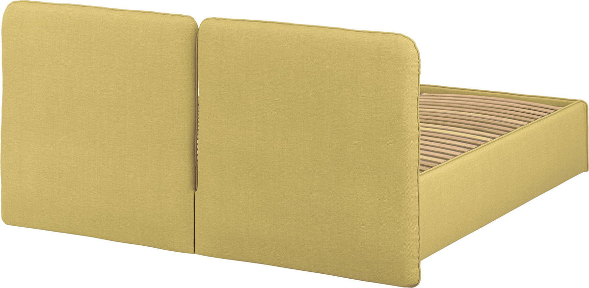 Lit coffre en tissu jaune 160x200cm Melu - noo.ma - The Cool Republic
