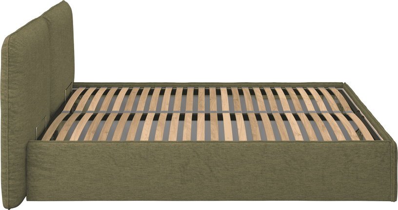 Lit coffre en tissu vert 160x200cm Melu - noo.ma - The Cool Republic