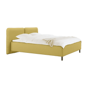 Lit coffre sur pieds en tissu jaune 160x200cm Melu - noo.ma - The Cool Republic
