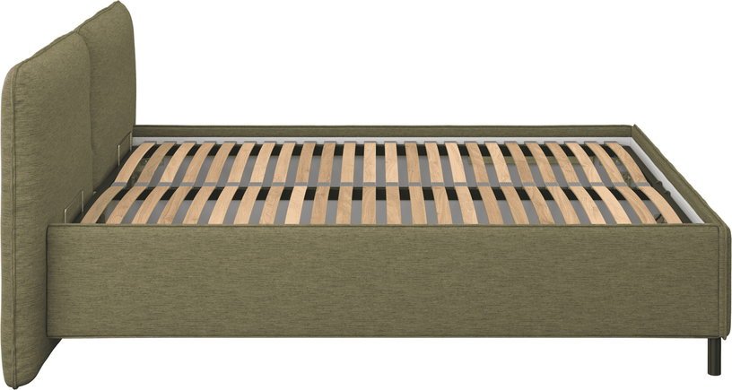 Lit coffre sur pieds en tissu vert 140x200cm Melu - noo.ma - The Cool Republic