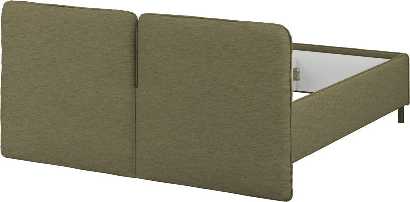 Lit coffre sur pieds en tissu vert 140x200cm Melu - noo.ma - The Cool Republic