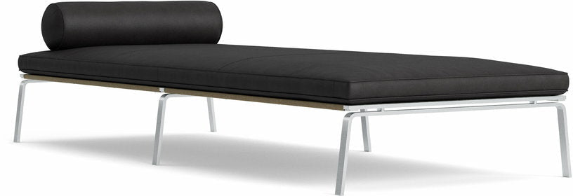 Lit de jour en acier et cuir anthracite Man - NORR11 - The Cool Republic