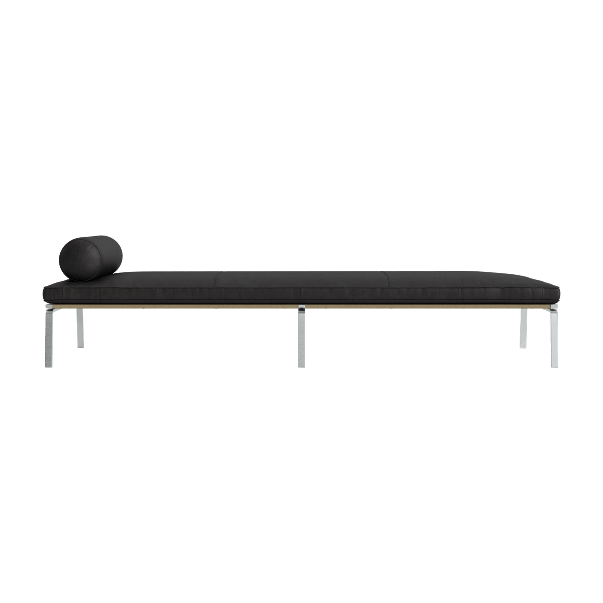 Lit de jour en acier et cuir anthracite Man - NORR11 - The Cool Republic