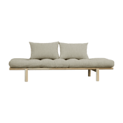 Lit de jour en bois clair et matelas lin Pace - Karup Design - The Cool Republic