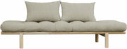 Lit de jour en bois clair et matelas lin Pace - Karup Design - The Cool Republic