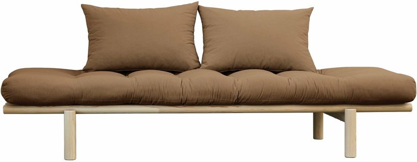 Lit de jour en bois clair et matelas mocca Pace - Karup Design - The Cool Republic