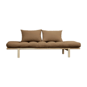 Lit de jour en bois clair et matelas mocca Pace - Karup Design - The Cool Republic