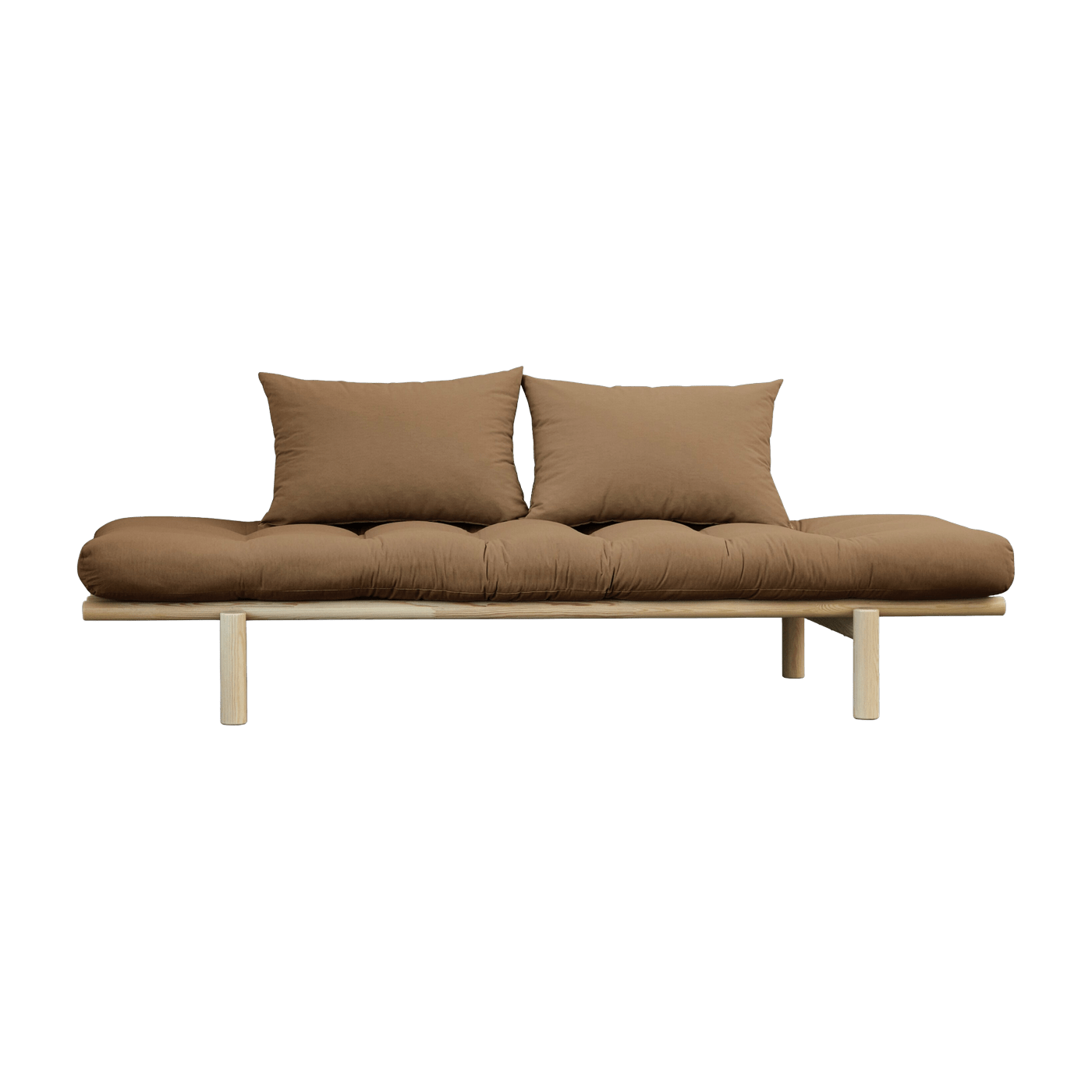Lit de jour en bois clair et matelas mocca Pace - Karup Design - The Cool Republic