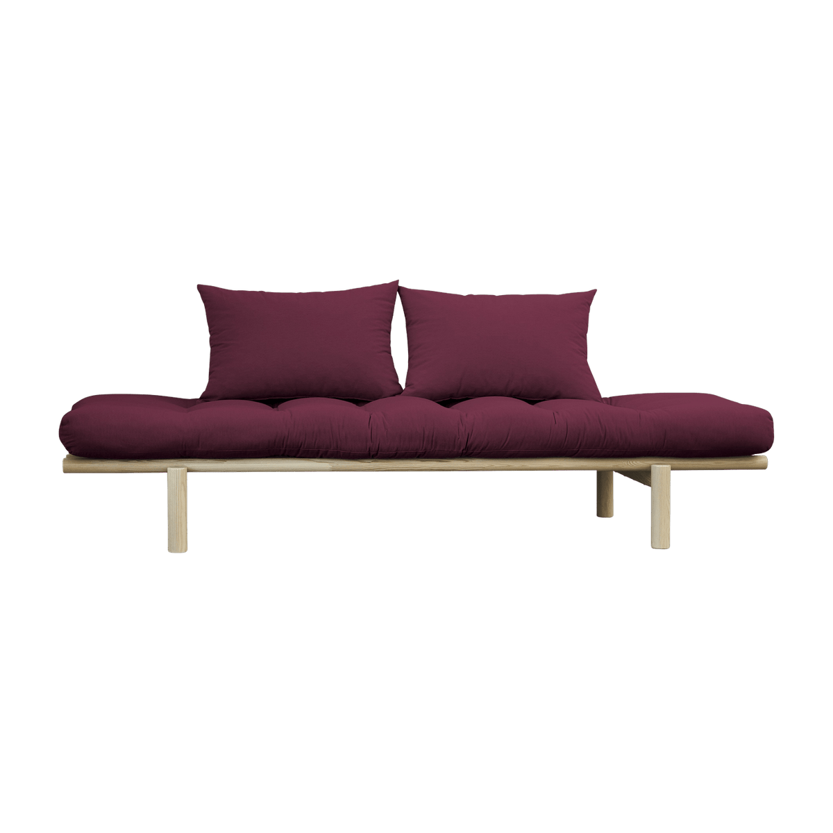 Lit de jour en bois naturel et coton violet Pace - Karup Design - The Cool Republic