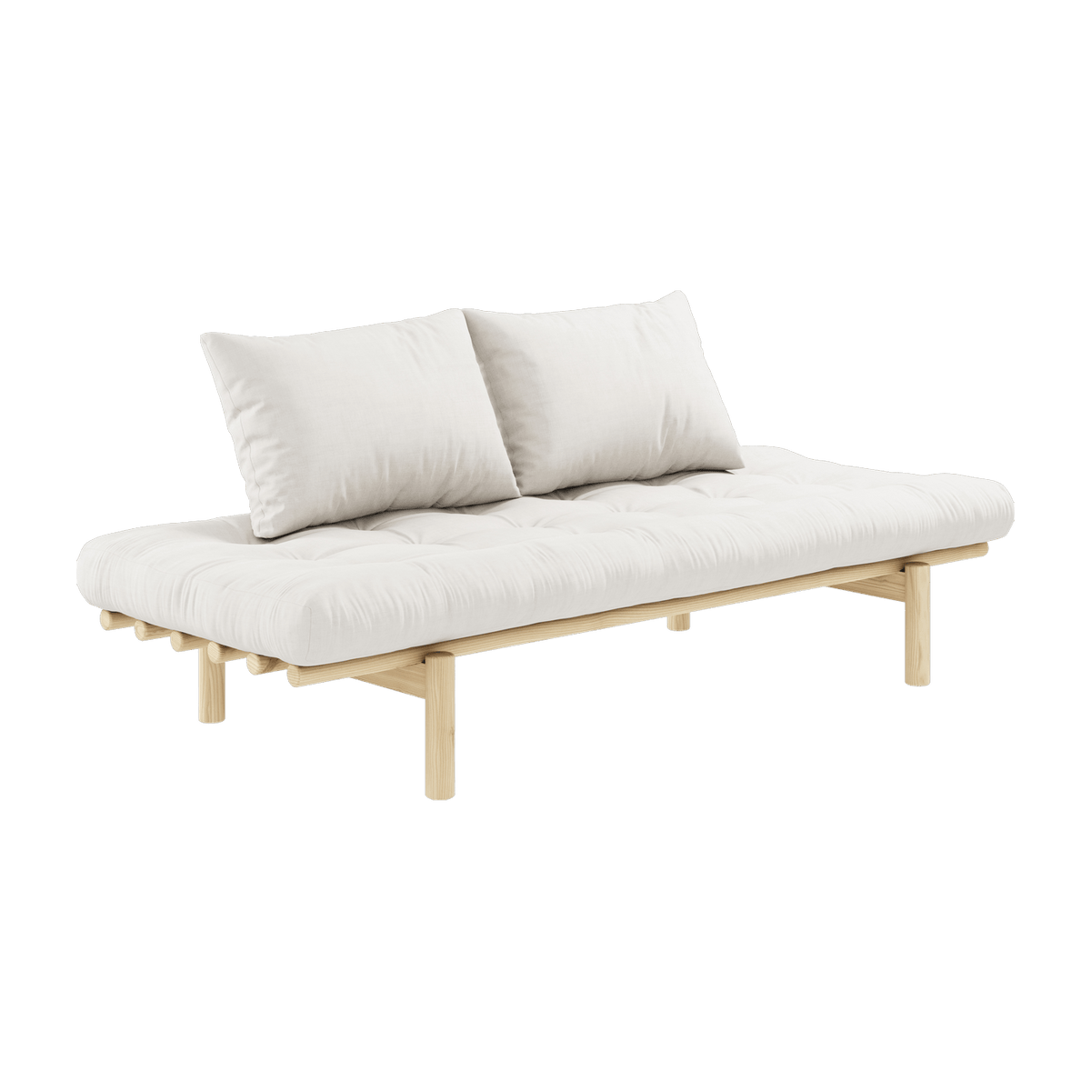 Lit de jour en bois naturel et matelas écru Pace - Karup Design - The Cool Republic