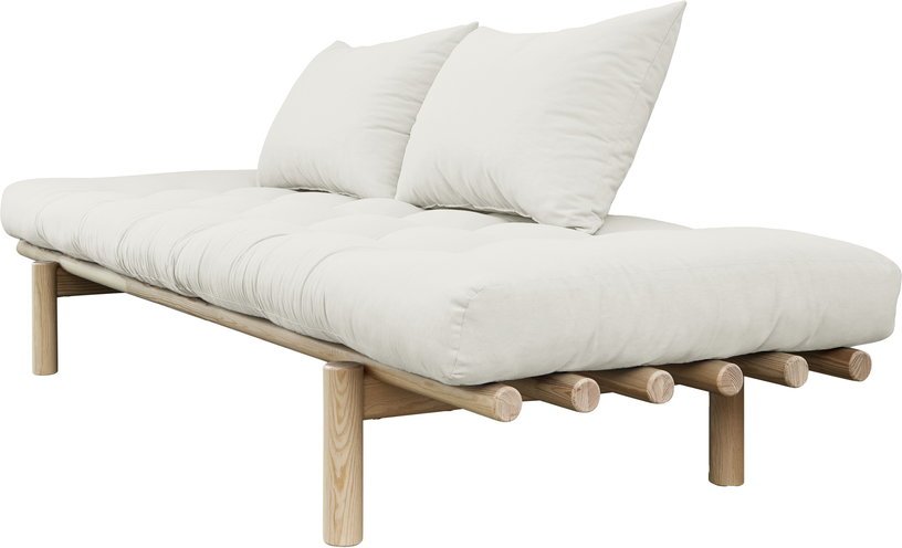 Lit de jour en bois naturel et matelas écru Pace - Karup Design - The Cool Republic
