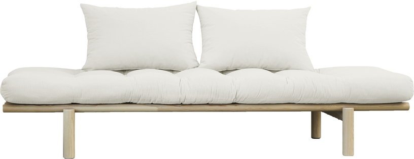 Lit de jour en bois naturel et matelas écru Pace - Karup Design - The Cool Republic