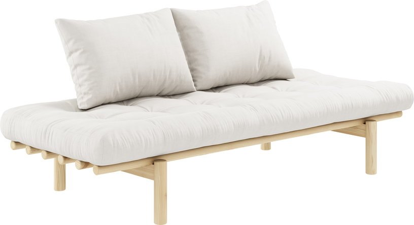 Lit de jour en bois naturel et matelas écru Pace - Karup Design - The Cool Republic