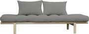 Lit de jour en bois naturel et matelas gris Pace - Karup Design - The Cool Republic